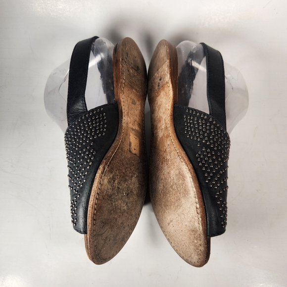 MIU MIU Women's Carousel Sandal Size 38.5 / 8 Black Studded Leather Luxury Shoe - Picture 4 of 10